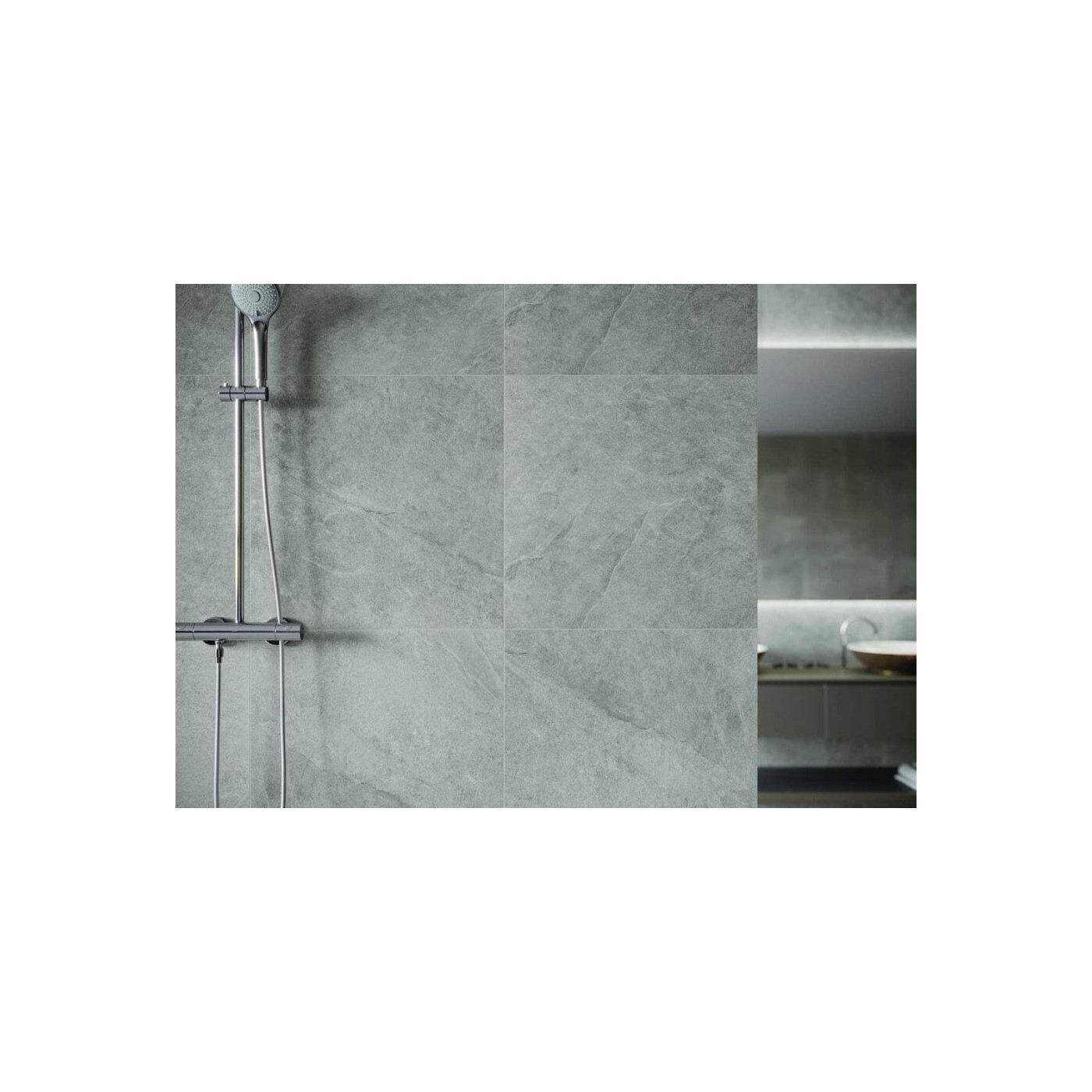 Płytka Podłogowa Ash Silver Mat 119,7x119,7 Str. Ceramica Limone