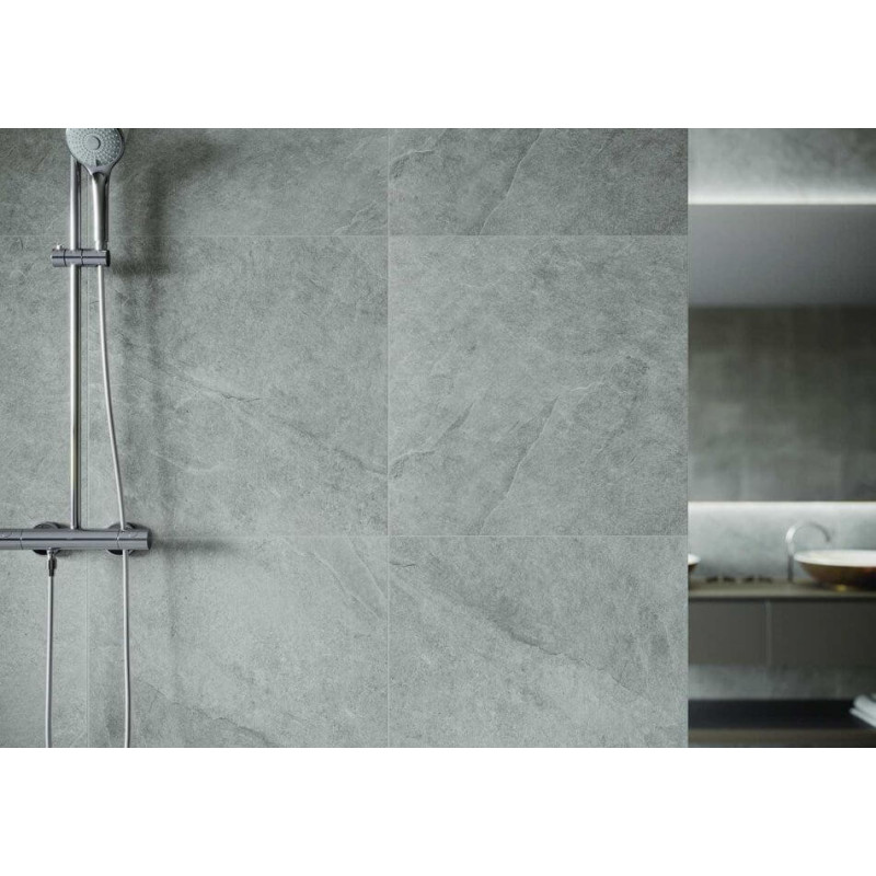 Płytka Podłogowa Ash Silver Mat 119,7x119,7 Str. Ceramica Limone