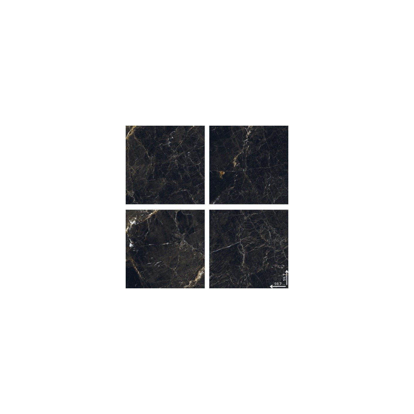 Płytka Inferno Nero Poler 59,7x59,7 Ceramica Limone