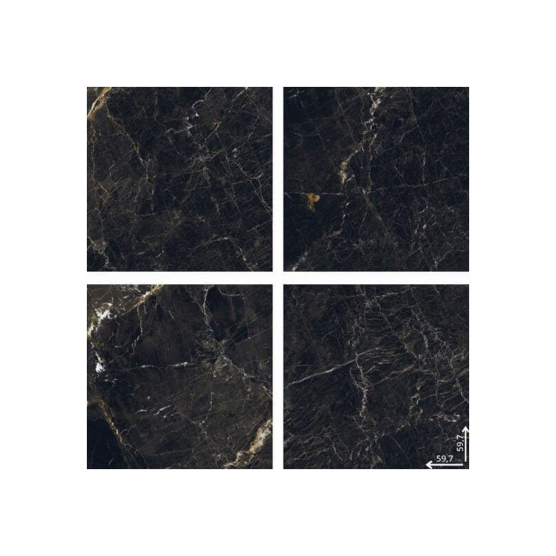 Płytka Inferno Nero Poler 59,7x59,7 Ceramica Limone