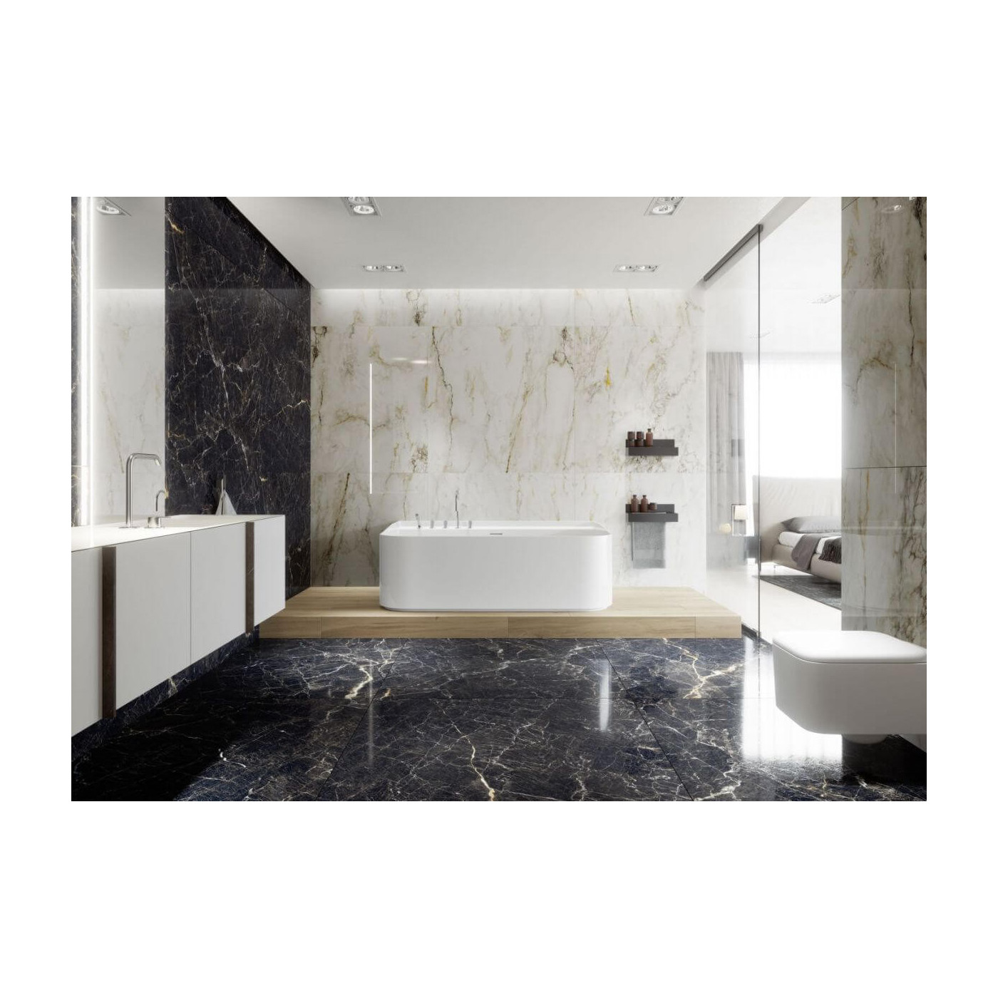 Płytka Inferno Nero Poler 59,7x59,7 Ceramica Limone