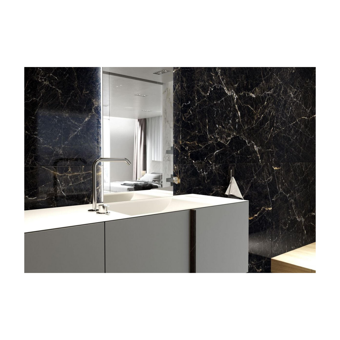 Płytka Podłogowa Inferno Nero Poler 119,7x119,7x0,6 Ceramica Limone