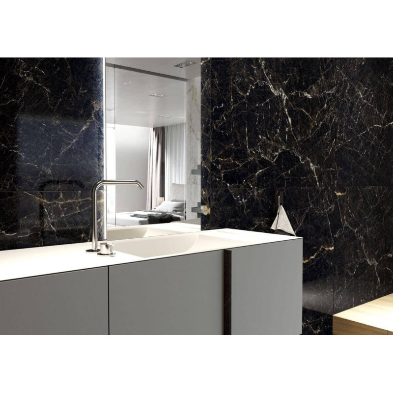 Płytka Podłogowa Inferno Nero Poler 119,7x119,7x0,8 Ceramica Limone