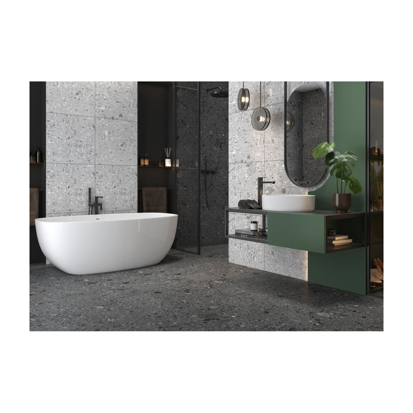 Płytka Podłogowa Monti Dark Grey Mi 13 59,7x119,7 Ceramica Limone