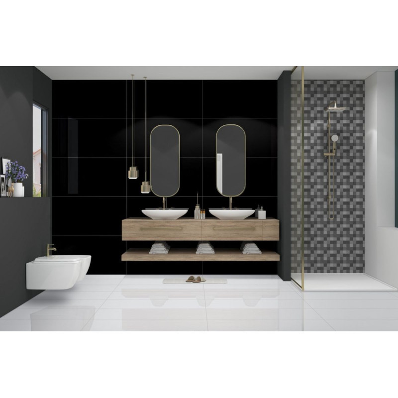 Płytka Podłogowa Canton Black 120x60 High Glossy Ceramica Limone