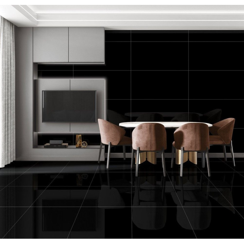 Płytka Podłogowa Canton Black 120x60 High Glossy Ceramica Limone