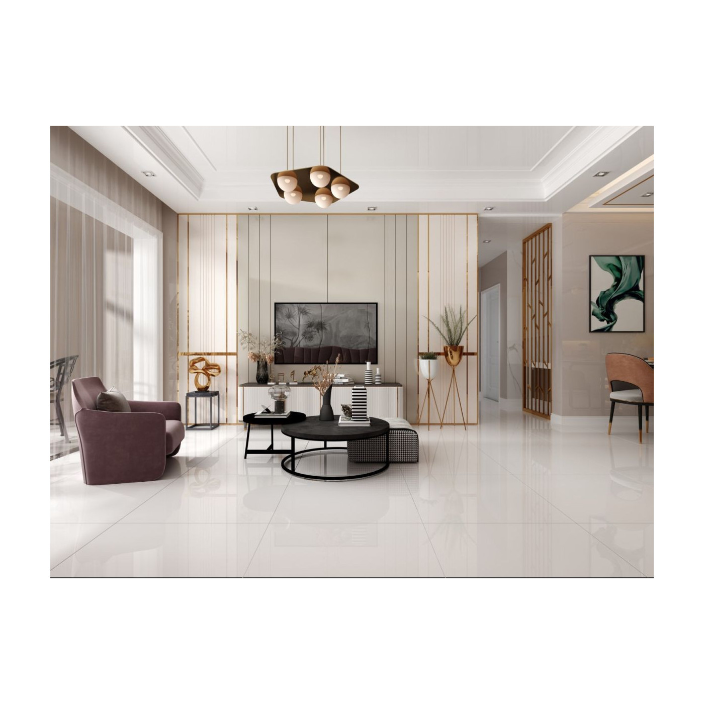Płytka Podłogowa Canton Snow White 60x60 High Glossy Ceramica Limone