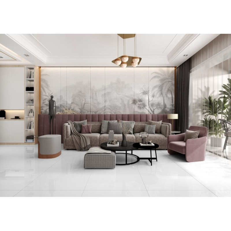 Płytka Podłogowa Canton Snow 120x60 High Glossy Ceramica Limone