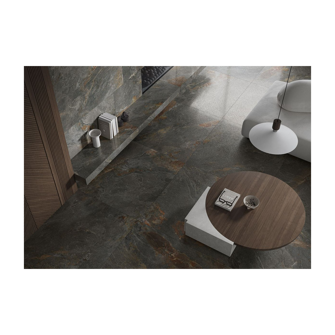 Płytka Podłogowa Lava Stone Black 119,8x59,8 Lapp. Ceramica Limone