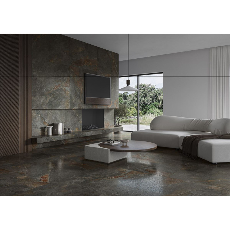 Płytka Podłogowa Lava Stone Black 119,8x59,8 Lapp. Ceramica Limone