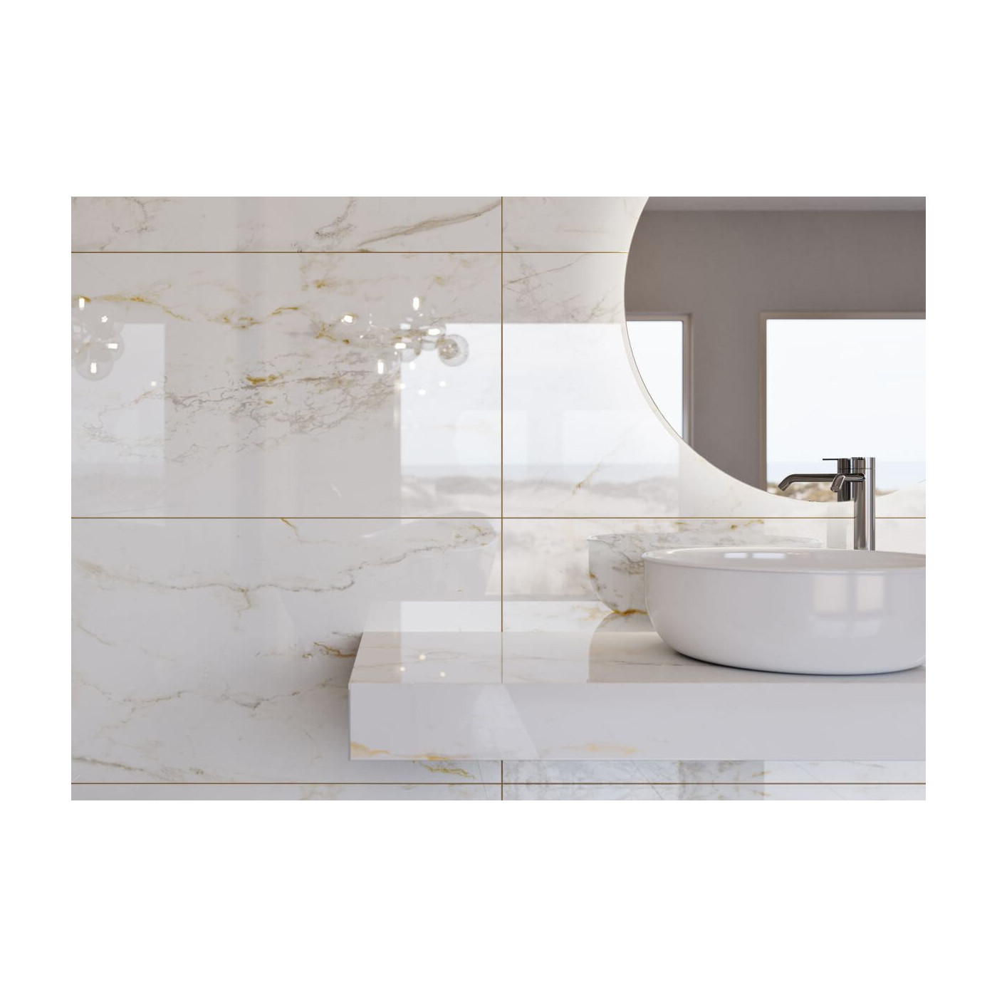 Płytka Inferno Bianco Poler 279,7x119,7 Ceramica Limone