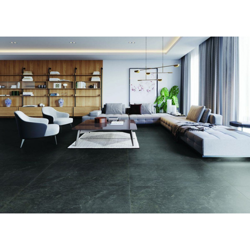 Płytka Podłogowa Ash Black 59,7x59,7 Str. Ceramica Limone