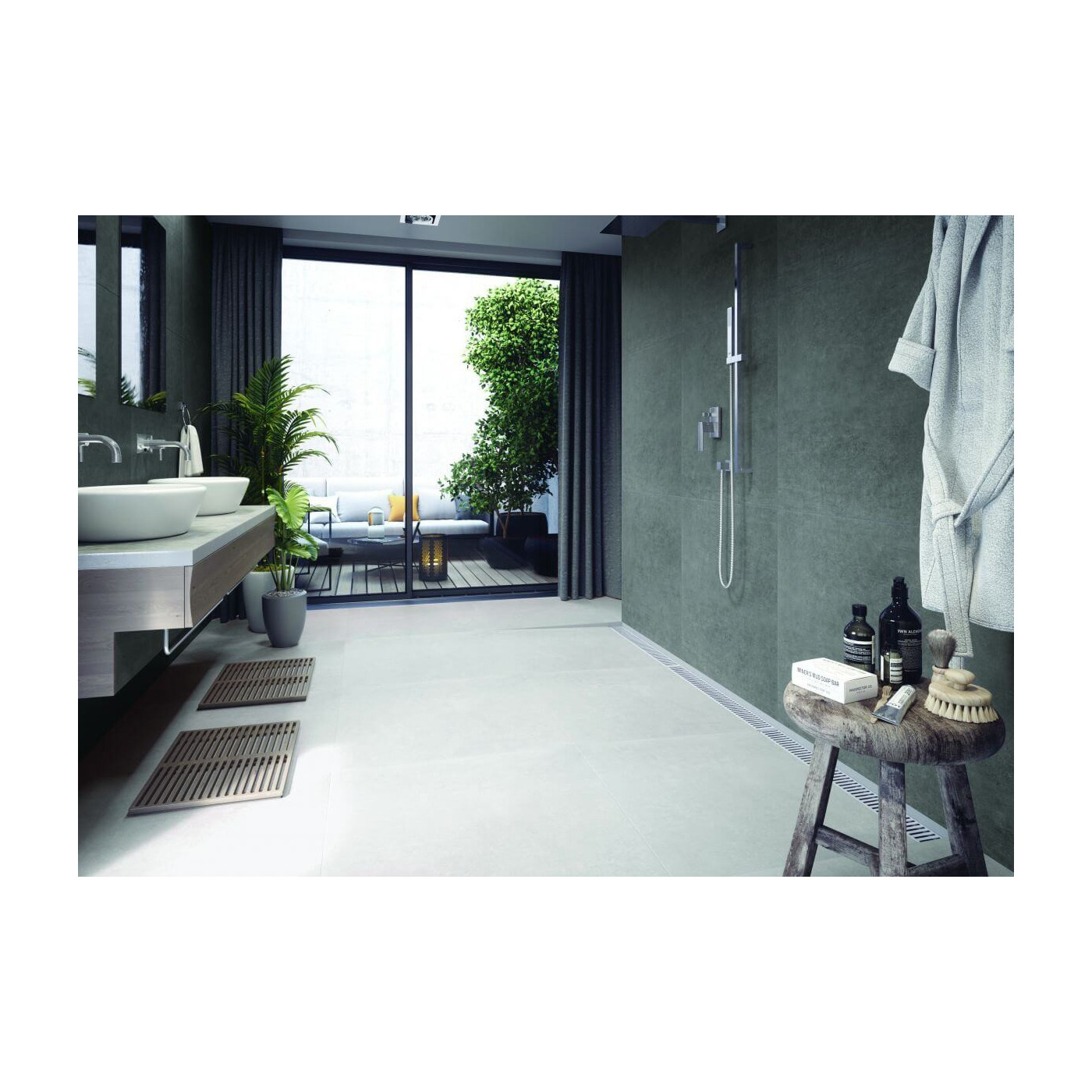 Płytka Bestone Dark Grey 59,7x119,7 Ceramica Limone