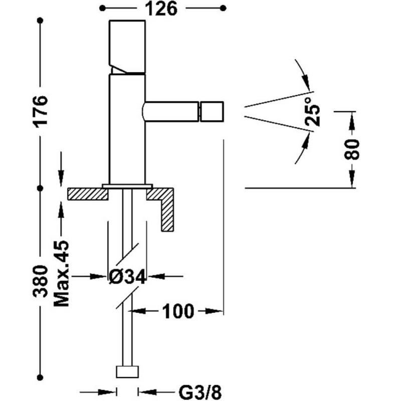 Bateria Bidetowa Study Czarny Brąz 06112001KMB Tres