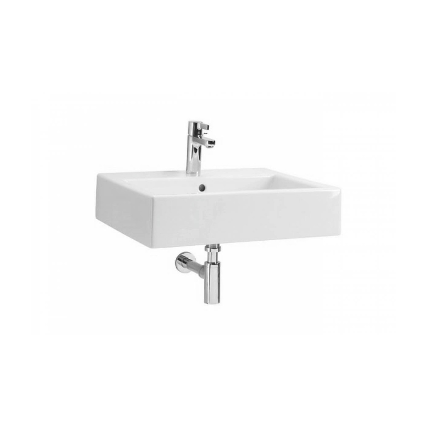 Umywalka Twins 50 cm Z Misą Prostokątną Z Otworem L51150 Koło