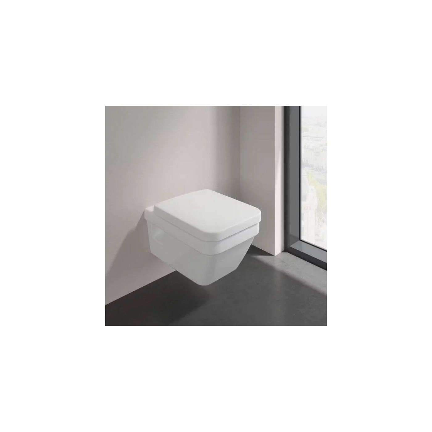 Miska WC Wisząca Bezrantowa Architektura DirectFlush 53x37 Z Deską Wolnoopadającą 5685HR01 Villeroy&Boch