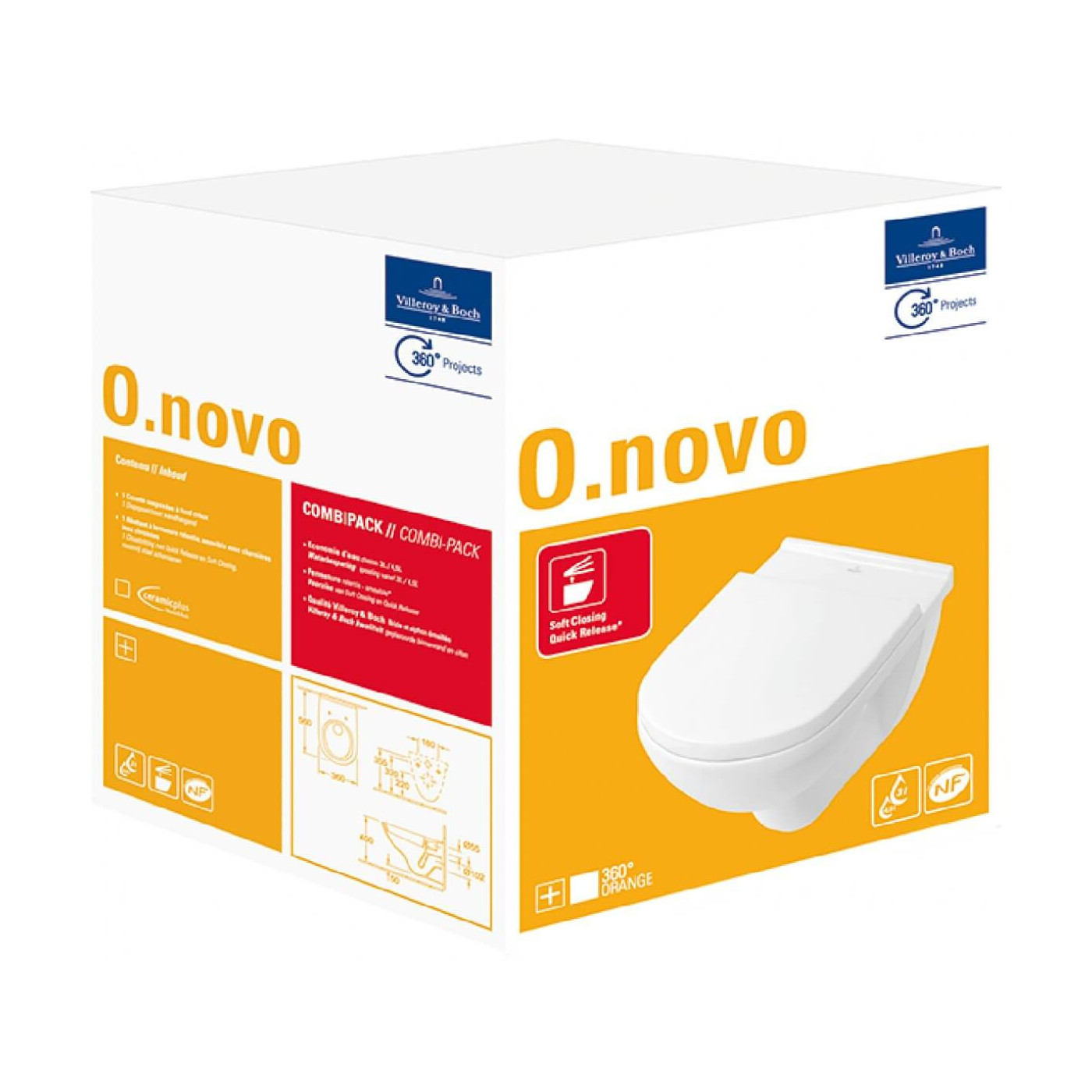 Miska WC Podwieszana Z Deską Wolnoopadającą O.NOVO 5660H101 Villeroy&Boch