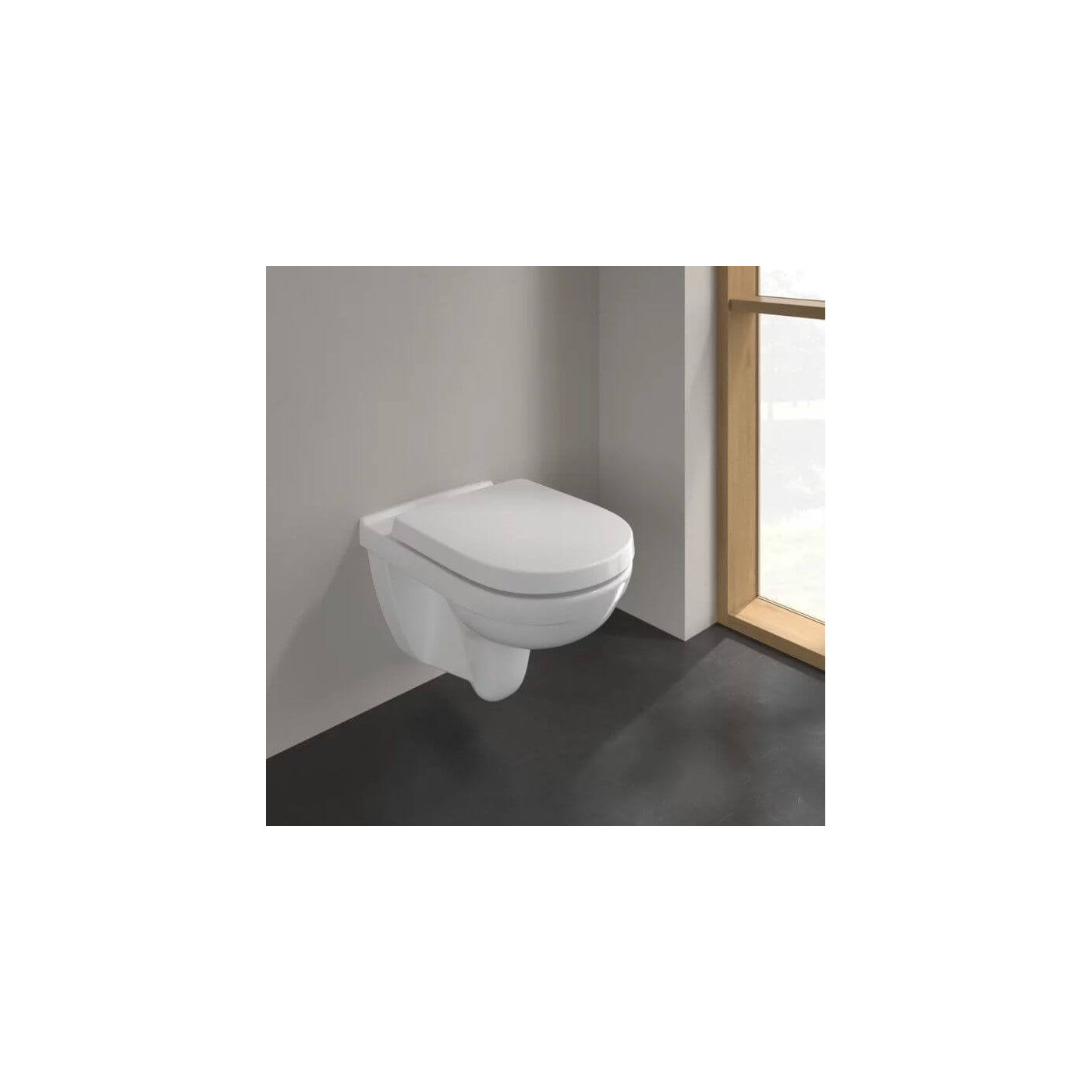 Miska WC Wisząca Bezrantowa O.Novo 56x36 Z Deską Wolnoopadającą 5660HR01 Villeroy&Boch