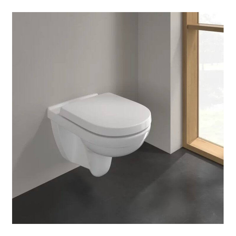 Miska WC Wisząca Bezrantowa O.Novo 56x36 Z Deską Wolnoopadającą 5660HR01 Villeroy&Boch