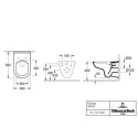 Miska WC Wisząca Bezrantowa O.Novo 56x36 Z Deską Wolnoopadającą 5660HR01 Villeroy&Boch