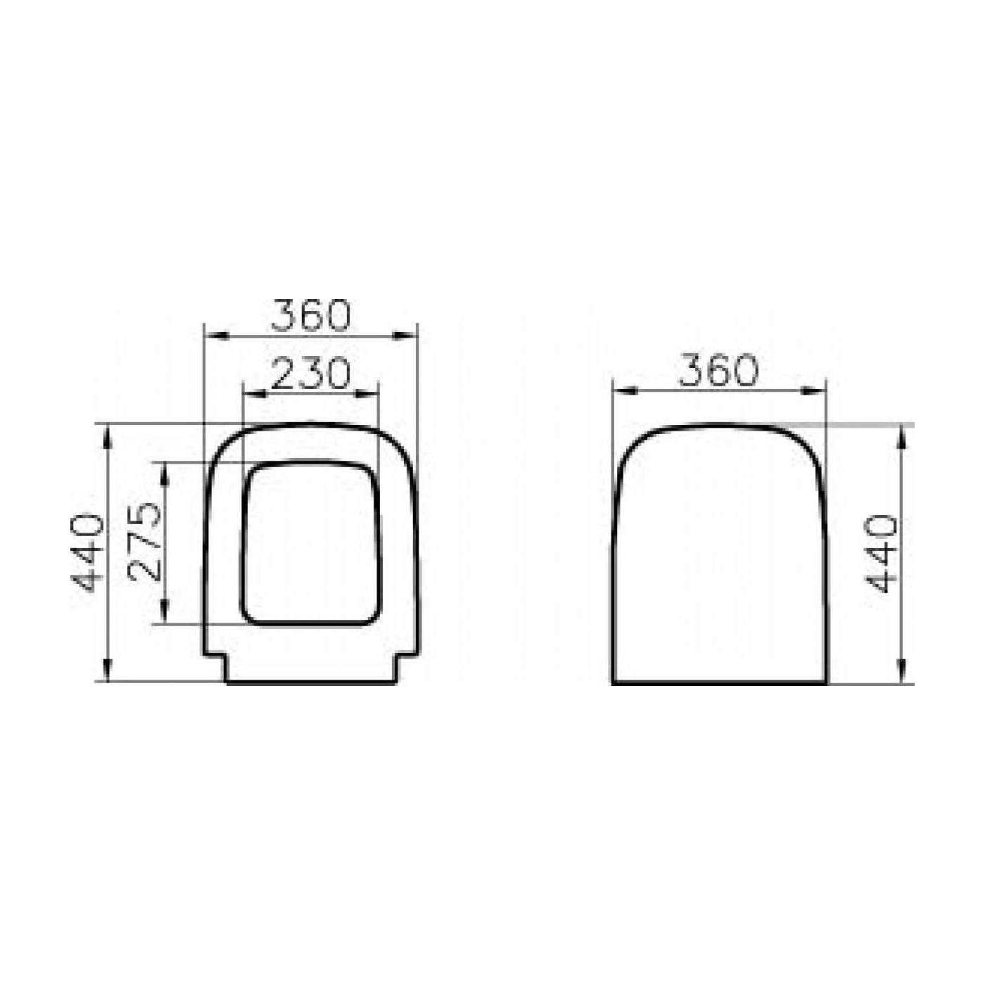 Zestaw Miska Podwieszana + Deska WC S20 52x36 cm 5507L003-0101+77-003-009 Vitra
