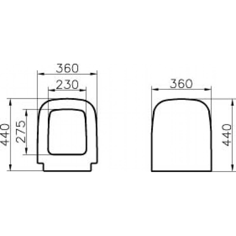 Zestaw Miska Podwieszana + Deska WC S20 52x36 cm 5507L003-0101+77-003-009 Vitra