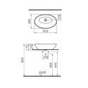 Umywalka Nablatowa 60x38 Geo Oval 4423B003-0016 Vitra