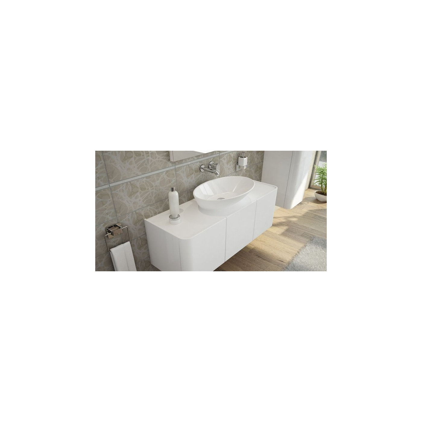 Umywalka Nablatowa 60x38 Geo Oval 4423B003-0016 Vitra