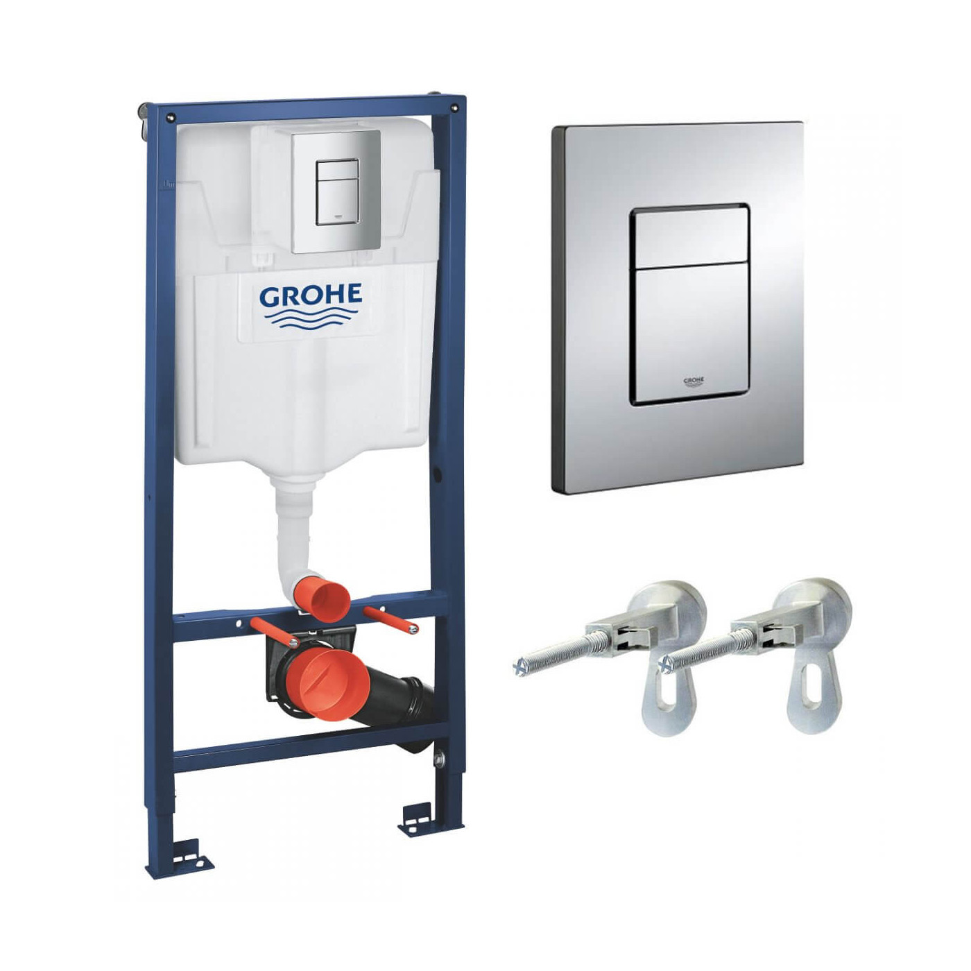 Stelaż Podtynkowy + Przycisk Skate Cosmopolitan + Wsporniki Rapid SL 3w1 38772001 Grohe