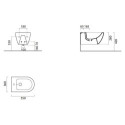 Bidet Podwieszany Pura 55 + Zestaw Montażowy 55x36 8865111+FISR GSI