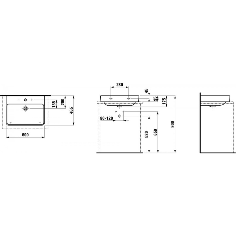 Umywalka Pro S 60x46,5 H8169630001041 Laufen