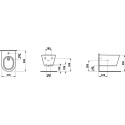 Bidet Podwieszany 545x370 mm Kartell H8303310003021 Laufen