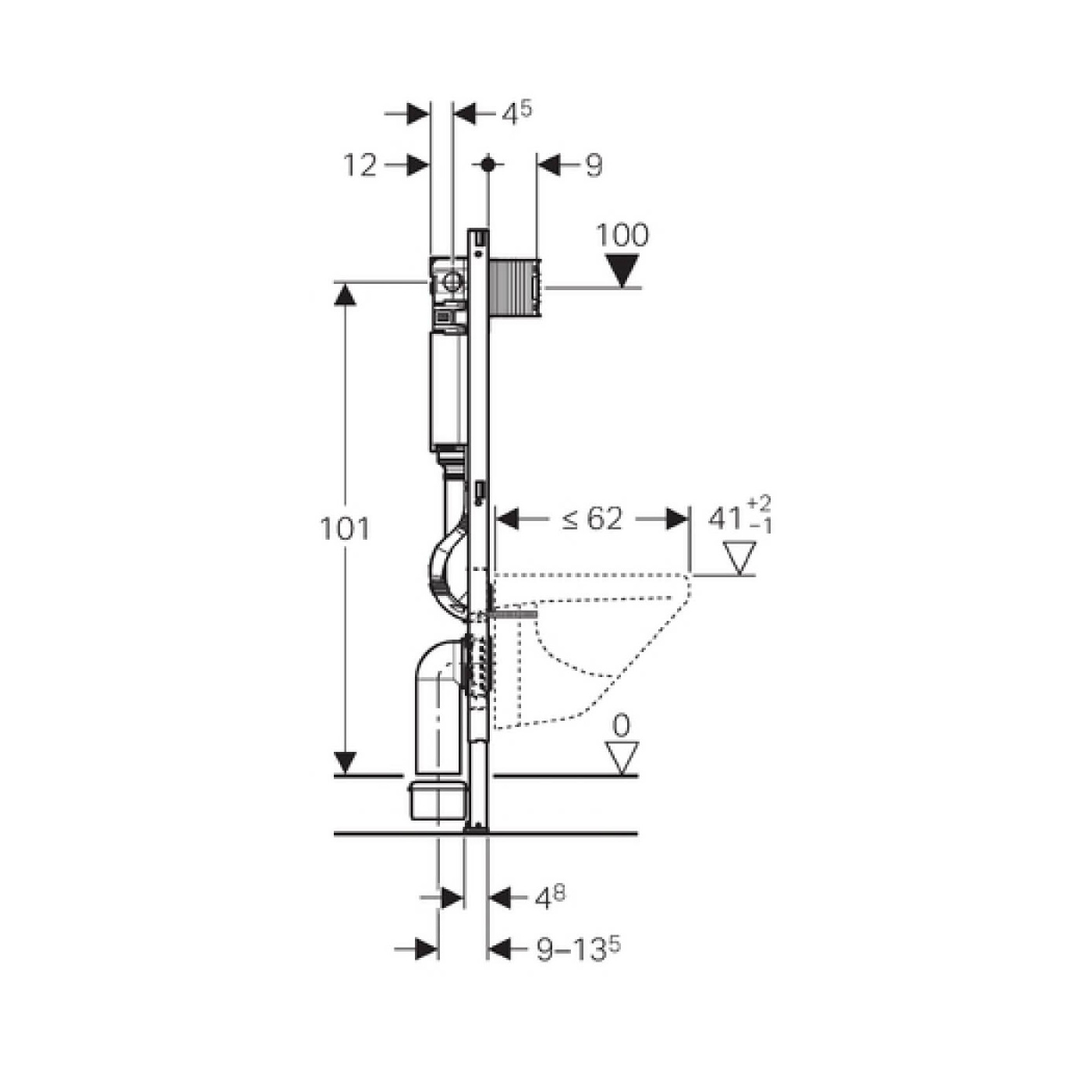 Stelaż Duofix Do WC H112 Omega 111.060.00.1 Geberit