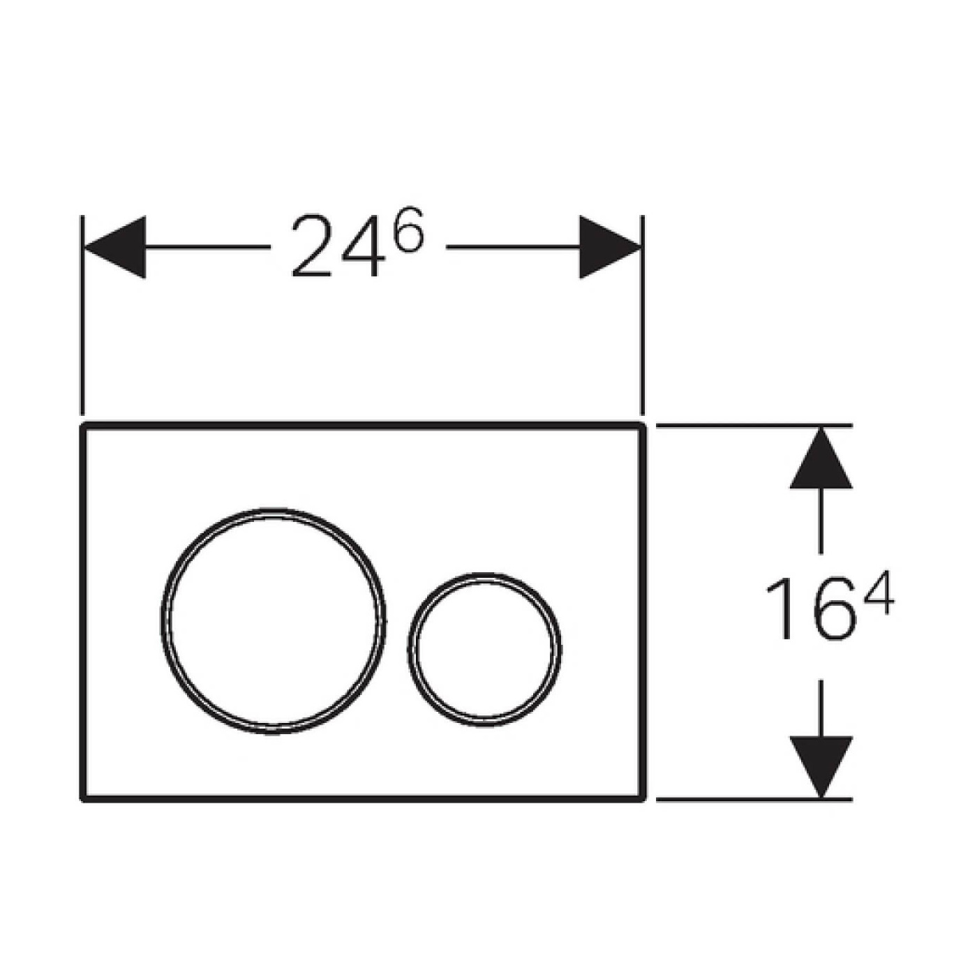 Przycisk Sigma 20 Chrom Bł.-Chrom Mat-Chrom Bł. 115.882.KH.1 Geberit