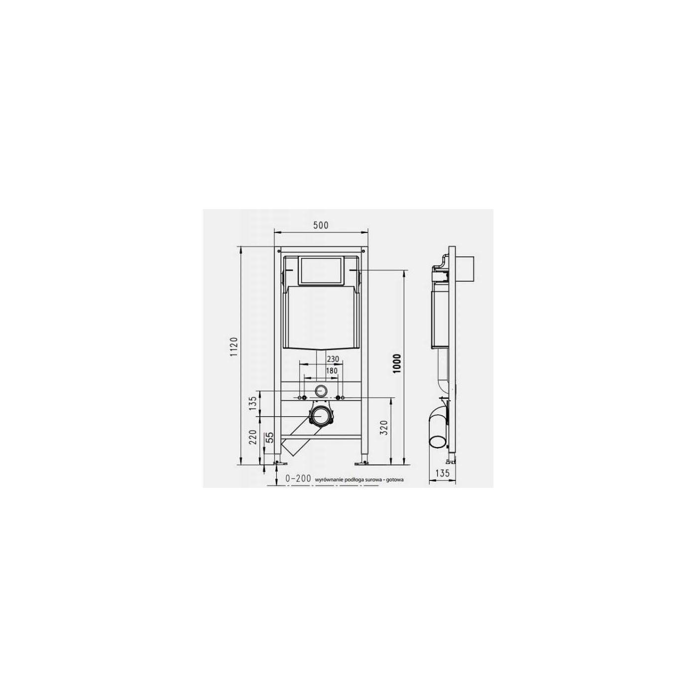 Stelaż WC Jomotech 112 + Wsporniki 174-91100700-00 Werit Jomo