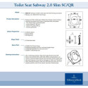 Deska WC Wolnoopadająca Subway 2.0 Slim 9M78S101 Villeroy&Boch