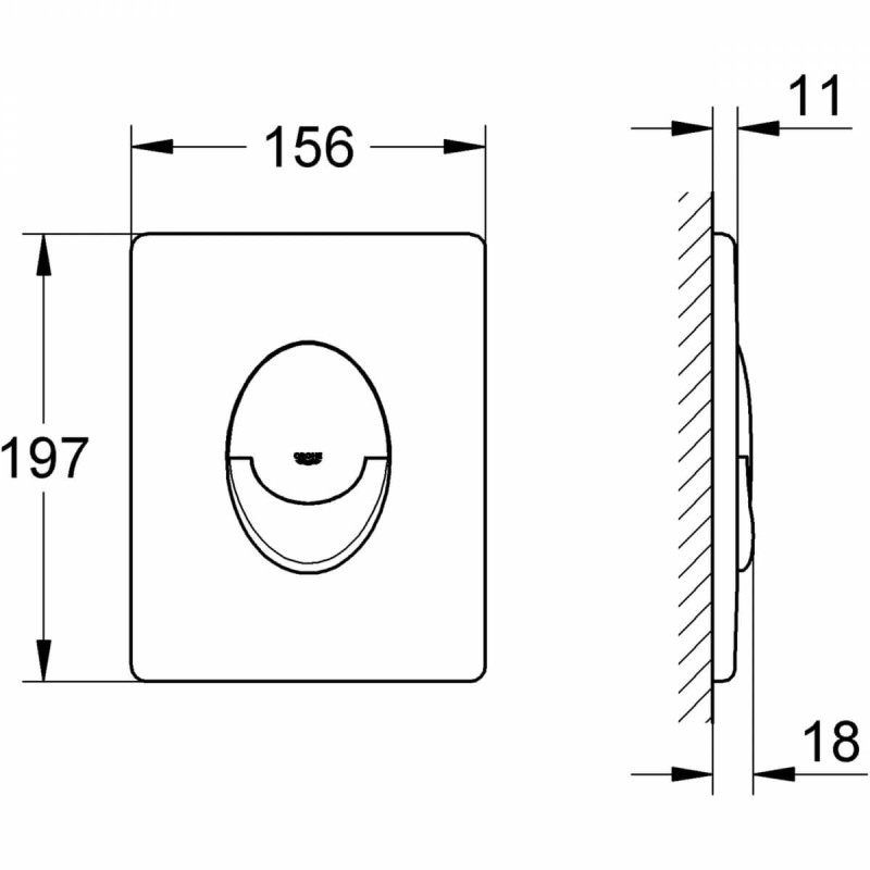 Przycisk Air Skate Mat Chrom 38505P00 Grohe