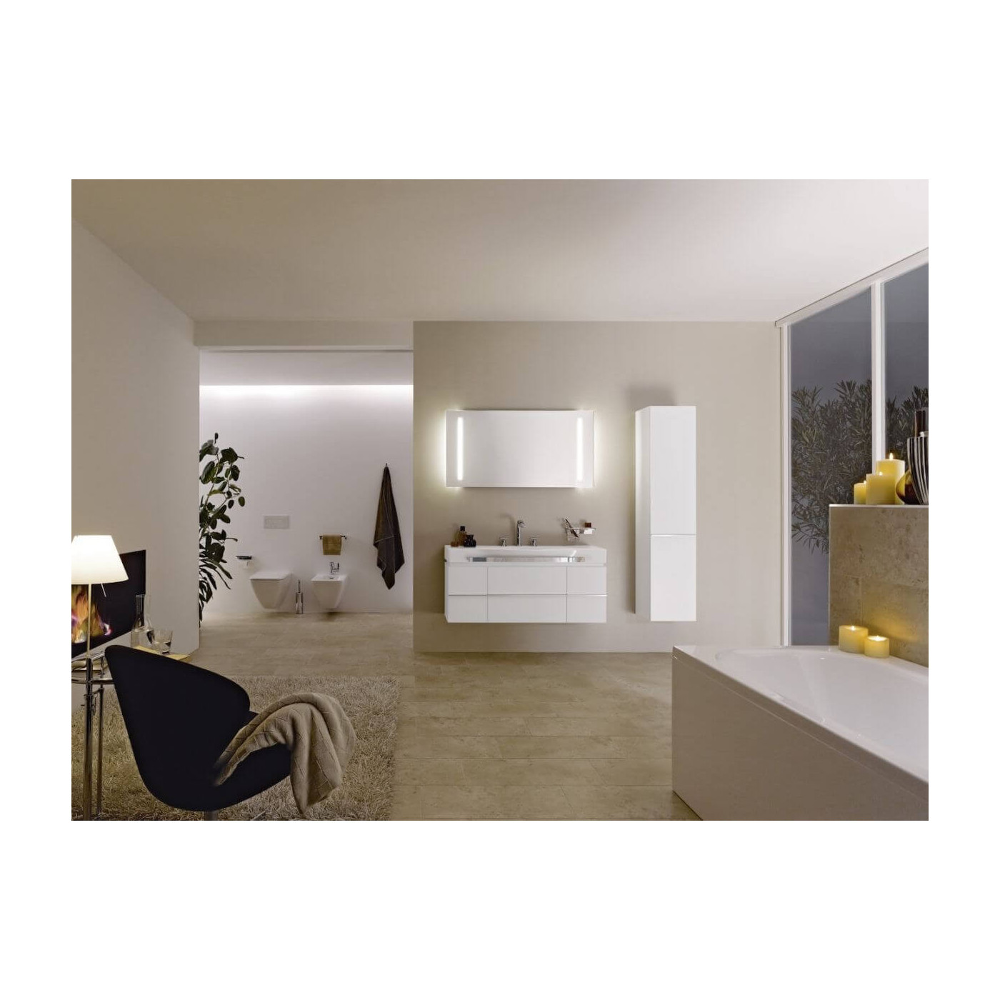 Umywalka Palace 120x51 Z Relingiem ZO H8127040001041 Laufen