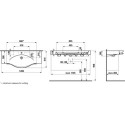 Umywalka Palace 120x51 Z Relingiem ZO H8127040001041 Laufen