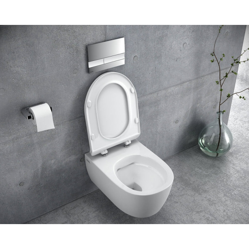 Miska WC Bezrantowa Z Deską Wolnoopadającą Doto Pure-Rim 54 CEEX.1404.545.WH Excellent