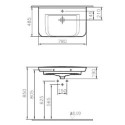 Umywalka 80x48,5 Sento Compact 5947B003-0001 Vitra