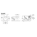Miska WC Wisząca Bezrantowa Subway 2.0 CombiPack 56,5x37 Z Deską 5614R201 Villeroy&Boch