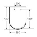 Deska WC Twarda Hall Compacto 42x36 A801620004 Roca