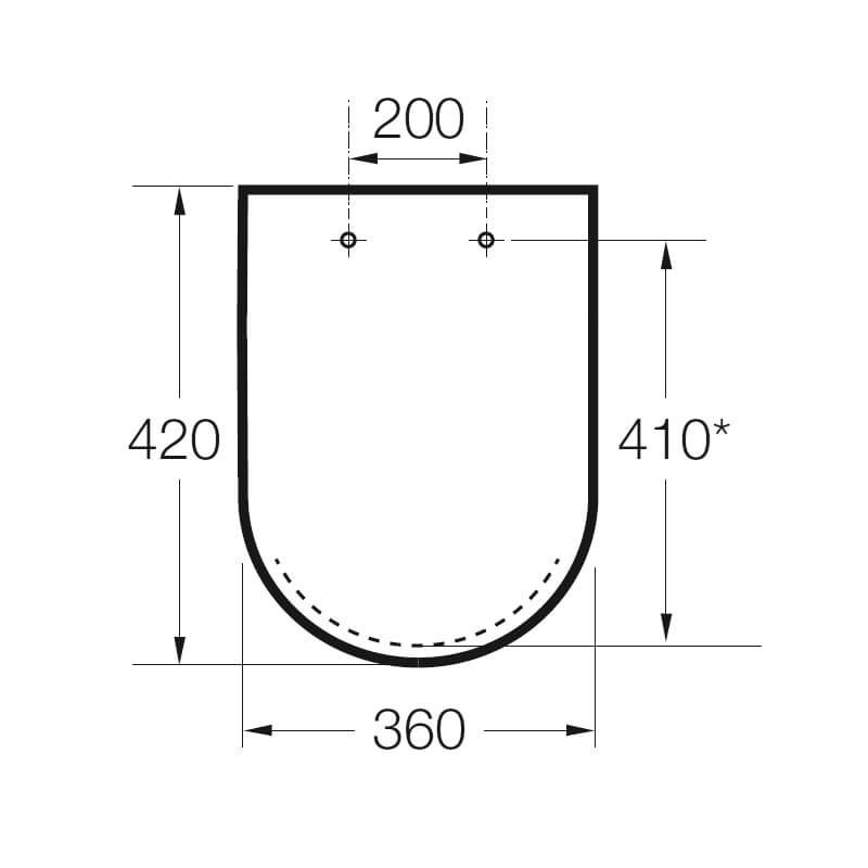 Deska WC Twarda Hall Compacto 42x36 A801620004 Roca