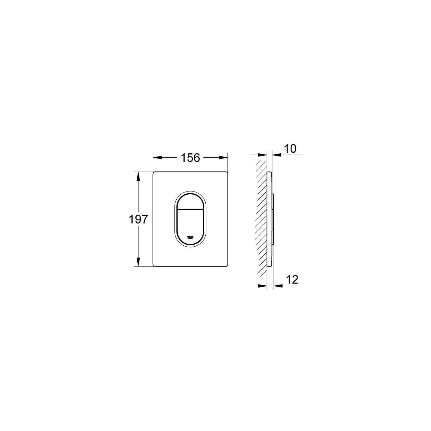 Przycisk Uruchamiający Do WC Arena Cosmopolitan Chrom Mat 38844P00 Grohe