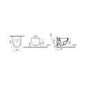Miska Wisząca Bezrantowa Sento 49cm 7747B003-0075 Vitra