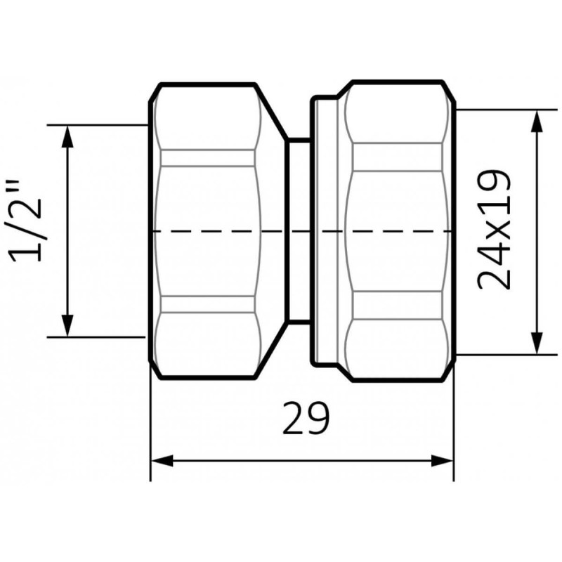 Adapter Na Stal Chrom 24x19 TGACR007 Terma