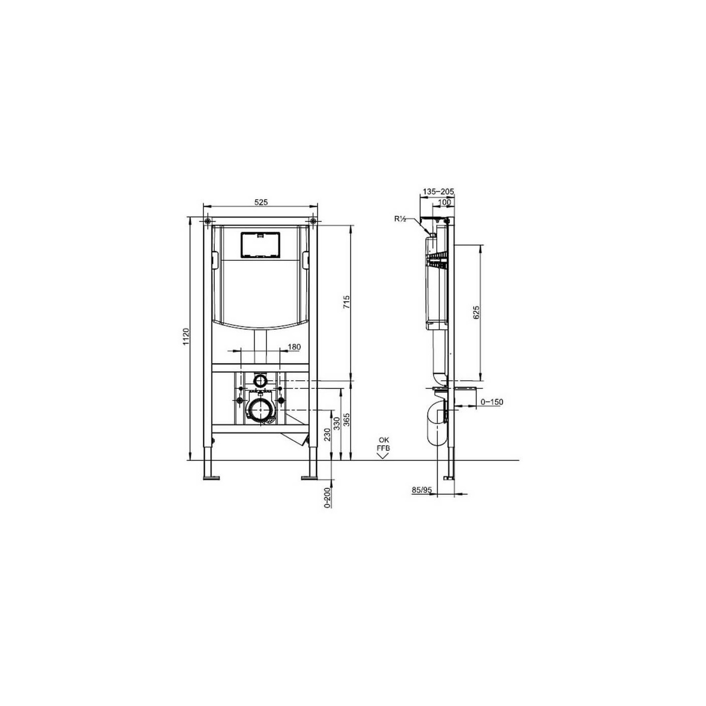 Stelaż Podtynkowy Viconnect H112 92246100 Villeroy&Boch