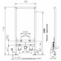 Stelaż Do Bidetu z Przyłączem 112x50 cm Jomotech 174-94000297-00 Werit Jomo