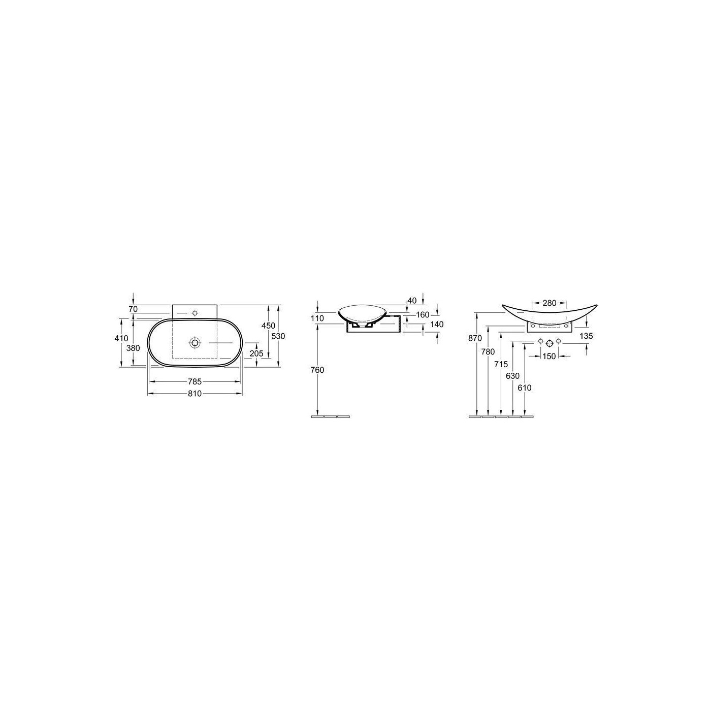 Umywalka Nablatowa My Nature Weiss Alpin 81x41 411080R1 Villeroy & Boch